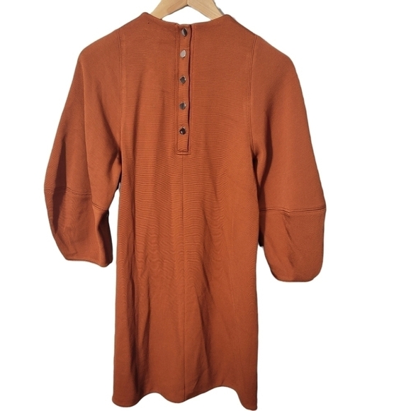 Tibi Rust Orange Crepe Mini Dress NWT - Picture 3 of 15